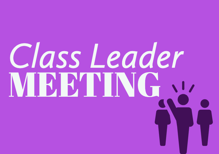 Class Leader Meeting