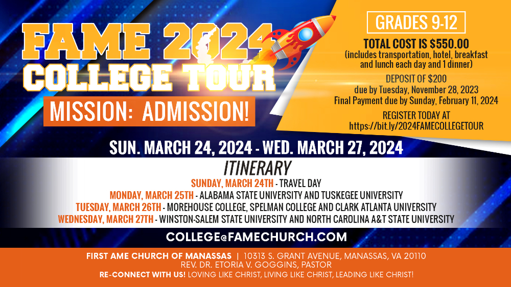 Fame 2024 College Tour