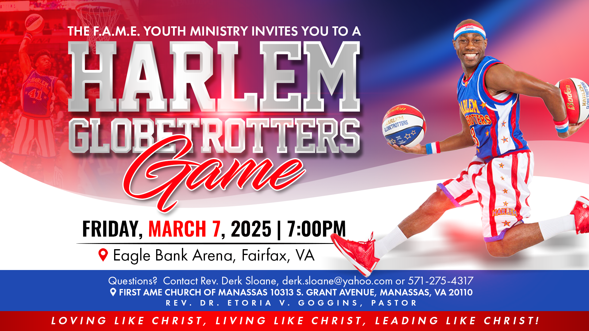 FAME Youth Minstry to visit Harlem Globetrotters Game