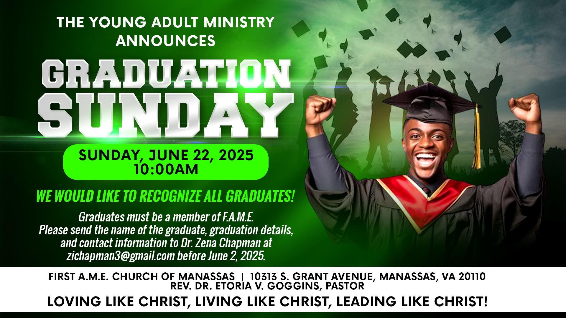 Graduation Sunday at FAME Church of Manassas
